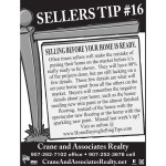 Sellers Tip #16 Selling before your home is read